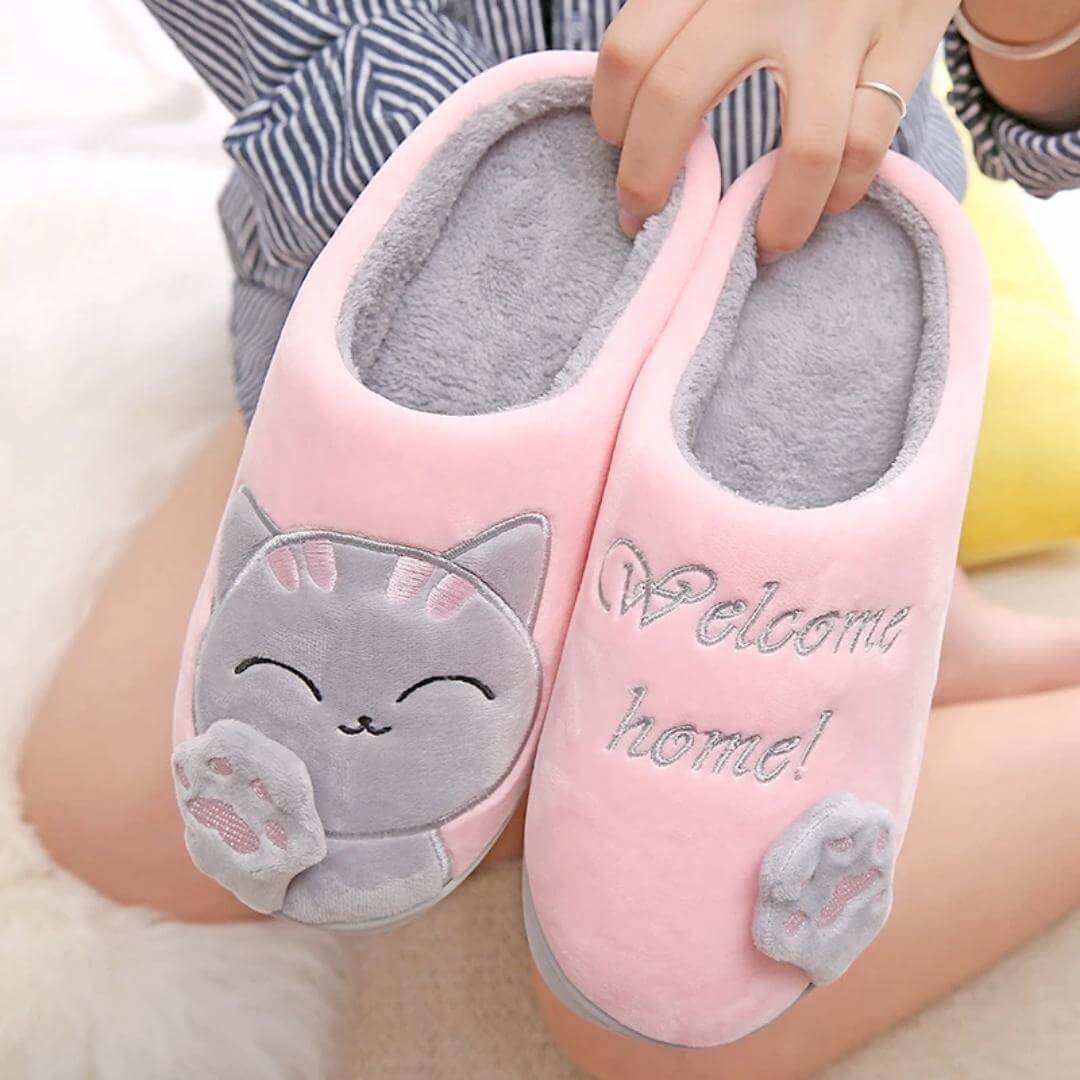 Chaussons Douillets Chat
