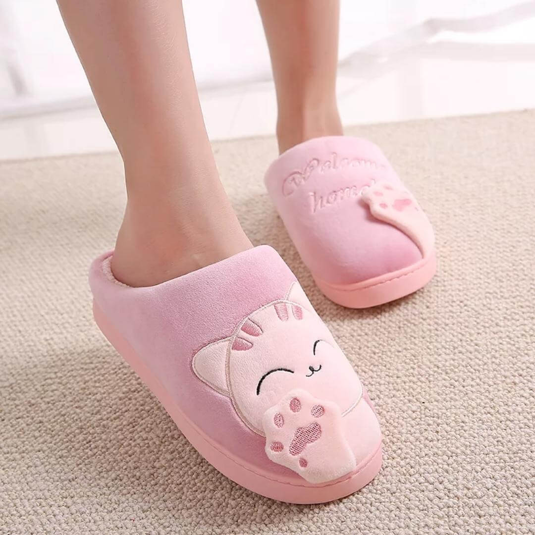 Chaussons Douillets Chat